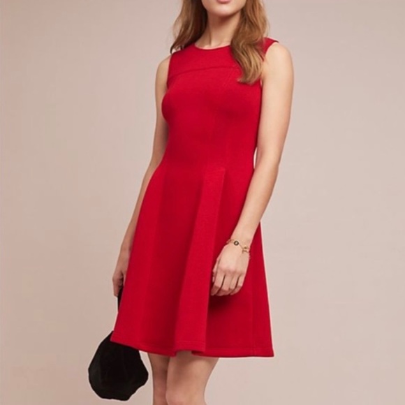 red scuba dress